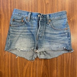 Levi's 501 High Waisted Denim Shorts